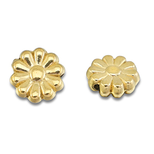 Stainless Steel - Rostfrei Stahl Perlen Blume Gold