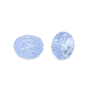 Resin Perlen Rondell 10mm Blue