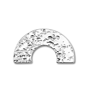 Stainless Steel - Rostfrei Stahl Anh&auml;nger / Zwischenst&uuml;ck Bogen Silver