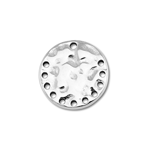 Stainless Steel - Rostfrei Stahl Anh&auml;nger / Zwischenst&uuml;ck Rund Silver