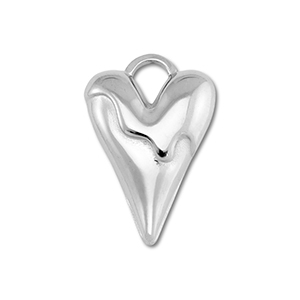 Stainless Steel - Rostfrei Stahl Anh&auml;nger Herz Silver