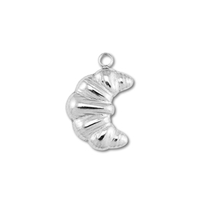 Stainless Steel - Rostfrei Stahl Anh&auml;nger Croissant Silver
