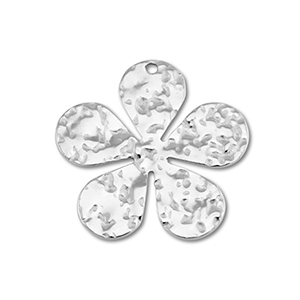 Stainless Steel - Rostfrei Stahl Anh&auml;nger Blume Silver