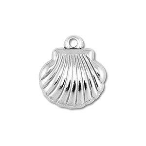 Stainless Steel - Rostfrei Stahl Anh&auml;nger Muschel Silver
