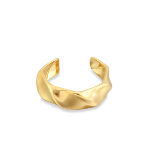 Ringe aus Stainless Steel - Rostfreiem Stahl Verdreht Gold