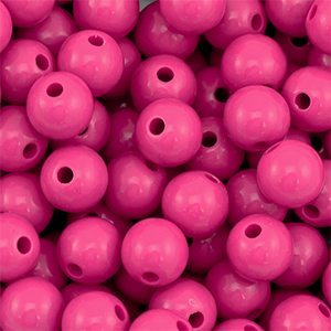 10 mm DQ Acrylperlen Magenta pink