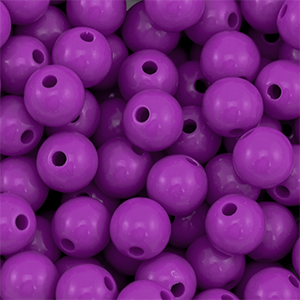 10 mm DQ Acrylperlen Magenta purple