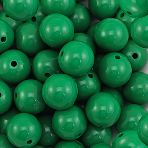 14 mm DQ Acrylperlen Dark green