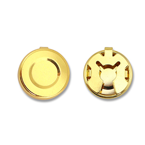 Eco-brass&reg; (nachaltiges Messing) Knopfabdeckung Gold