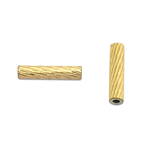 Stainless Steel - Rostfrei Stahl Perlen Tube 8mm Gold