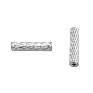 Stainless Steel - Rostfrei Stahl Perlen Tube 8mm Silver