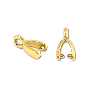 Stainless Steel - Rostfrei Stahl Schmuckzubeh&ouml;r Collierschlaufe f&uuml;r Anh&auml;nger Gold