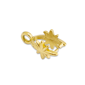 Stainless Steel - Rostfrei Stahl Schmuckzubeh&ouml;r Collierschlaufe f&uuml;r Anh&auml;nger Stern Gold