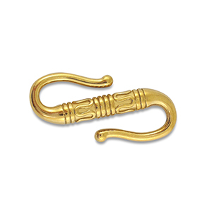 Stainless Steel - Rostfrei Stahl Schmuckzubeh&ouml;r S-Haken-Verschluss Gold