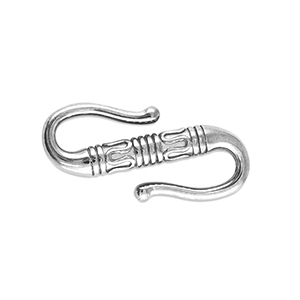 Stainless Steel - Rostfrei Stahl Schmuckzubeh&ouml;r S-Haken-Verschluss Silver
