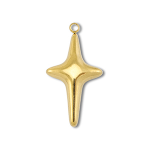 Stainless Steel - Rostfrei Stahl Anh&auml;nger Kreuz Gold