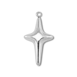Stainless Steel - Rostfrei Stahl Anh&auml;nger Kreuz Silver