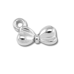 Stainless Steel - Rostfrei Stahl Anh&auml;nger Schleife Silver