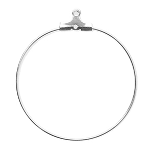 Stainless Steel - Rostfrei Stahl Schmuckzubeh&ouml;r Ohrringe Creolen H&auml;nger Silver