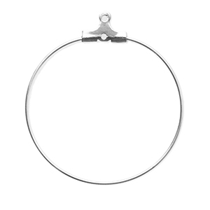 Stainless Steel - Rostfrei Stahl Schmuckzubeh&ouml;r Ohrringe Creolen H&auml;nger Silver