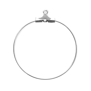 Stainless Steel - Rostfrei Stahl Schmuckzubeh&ouml;r Ohrringe Creolen H&auml;nger Silver