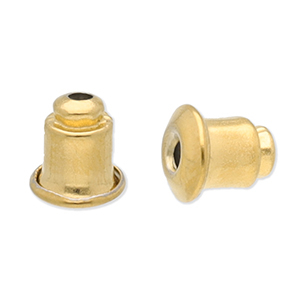 Stainless Steel - Rostfreiem Stahl Schmuckzubeh&ouml;r Ohrring Verschluss Gold