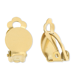 Stainless Steel - Rostfrei Stahl Schmuckzubeh&ouml;r Clip-Ohrringe Gold