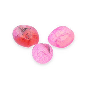 Naturstein Perlen Quarz Multicolour pink