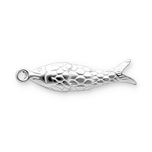 Stainless Steel - Rostfrei Stahl Anh&auml;nger Fisch Silver