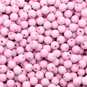 6 mm Acrylperlen matt Lilac pink