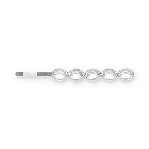 Haarschmuck Haarklammer mit Strass Silver-transparent