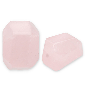 Naturstein Perlen Rosenquarz Light pink-white