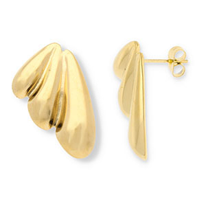 Ohrringe aus Stainless Steel - Rostfreiem Stahl Ohrstecker Gold