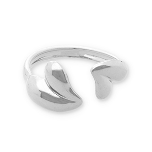 Ringe aus Stainless Steel - Rostfreiem Stahl Herzen Silver