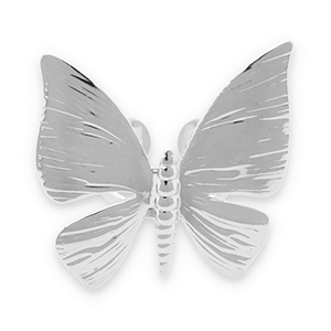 Ringe aus Stainless Steel - Rostfreiem Stahl Schmetterling Silver