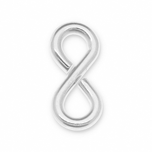 Eco-brass&reg; Metall Zubeh&ouml;r DQ Bindering "8" Antik silber (Nickelfrei)