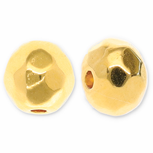 Metall Perlen DQ Facett Geschliffen 6mm Gold (Nickelfrei)