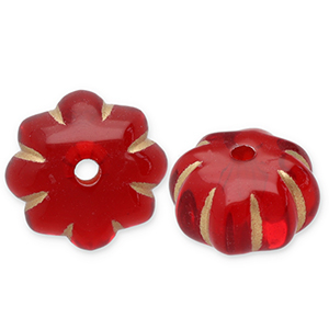 Acrylperlen Blume Red-gold
