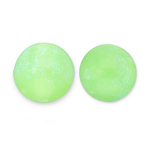 8 mm Acrylperlen mit Glitzer Light green-turquoise