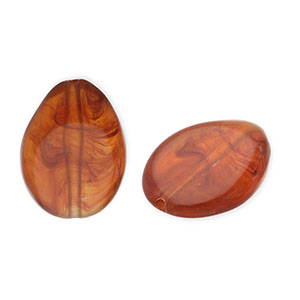 Acrylperlen Tropfenform Orange brown
