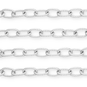 Aluminium Schmuckzubeh&ouml;r Gliederkette Ankerkette Silver
