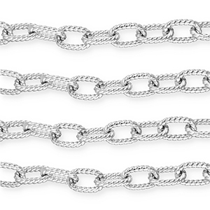 Aluminium Schmuckzubeh&ouml;r Gliederkette Ankerkette Silver