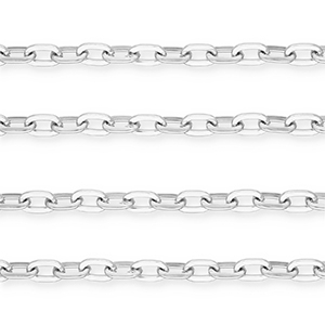 Aluminium Schmuckzubeh&ouml;r Gliederkette Ankerkette Silver