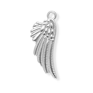 Stainless Steel - Rostfrei Stahl Anh&auml;nger Fl&uuml;gel Silver