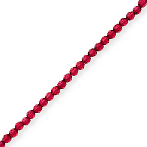 Glas Top Facett Perlen Red