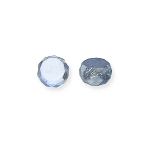 Glas Top Facett Perlen Blue-pearl shine coating