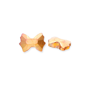 Fashion Facett Perlen Schleife Flame orange-AB coating