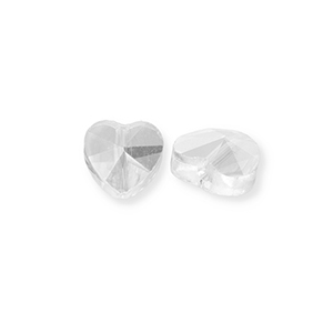 Fashion Facett Perlen Herz Transparent-AB coating
