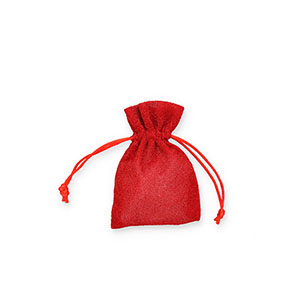 Schmuckbeutel mit Glitzer Red