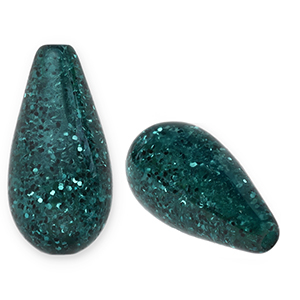 Polaris Elements Perlen Tropfenform Paipo Dark green